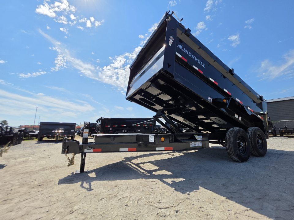 New 2027 Iron Bull DTB8314072 3' Sides Dump Trailer 83x14 With 3' Sides