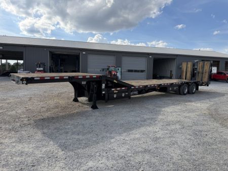 New 2027 Behnke 102 X45' 30 Ton Step Deck Trailer | PAVER RAMPS AIR RIDE