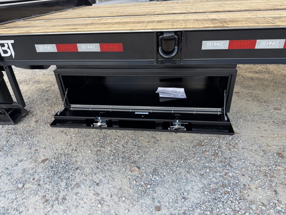 New 2027 Behnke 102"x29' 20 TON Pintle Hitch Tag Trailer *AIR RAMPS*