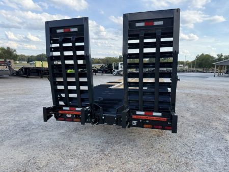 New 2027 Behnke 102"x29' 20 TON Pintle Hitch Tag Trailer *AIR RAMPS*