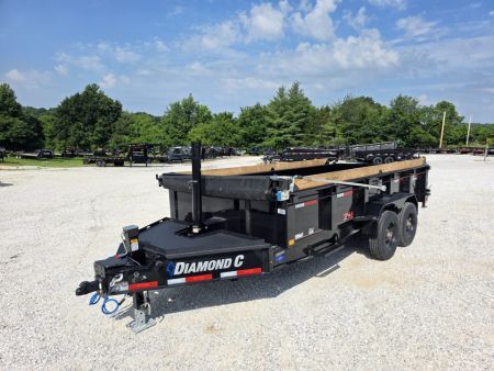 Used 2026 Diamond C Trailers 82X16 TANDEM 20K TELESCOPIC DUMP W/ 24  SIDES, 7GA FLOOR, SLIDE IN RAMPS Dump Trailer