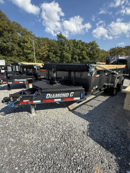 New 2027 Diamond C LPT 207 14’ Dump Trailer, 2SPD JACK, LONG ARM TARP, 15.5K GVWR, LITHIUM BATTERY