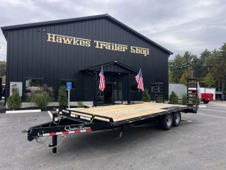 New 2027 Quality Trailers 102X22 Deckover Trailer/ Stand-Up Ramps - 14,000GVW