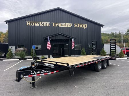 New 2027 Quality Trailers 102X23 Deckover / Tandem Duals / HD Stand-up Ramps - 22,000GVW