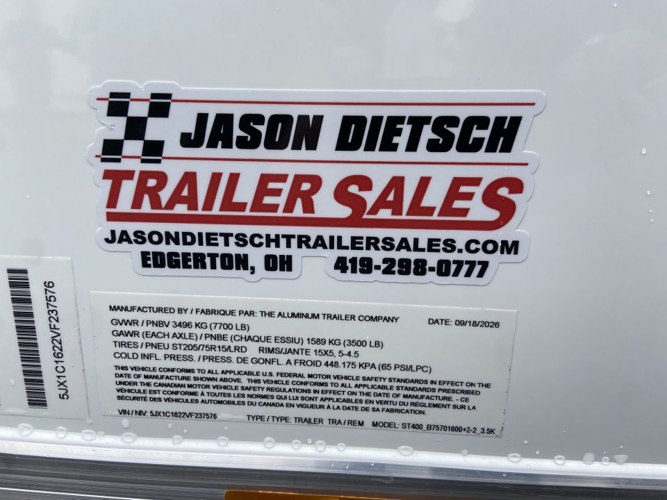New ATC ST400 Cargo Enclosed Trailer 16'