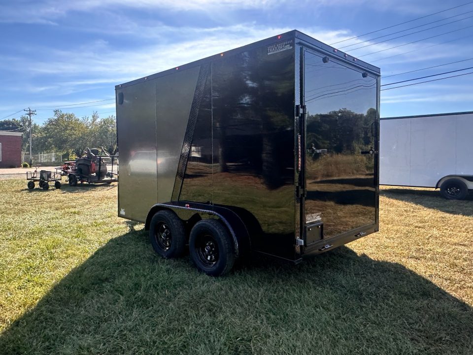 New 2027 7X12 Enclosed Trailer-3500LB Tandem Axle-7'ft Interior-Two Toned-Blackout