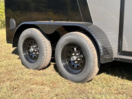 New 2027 7X12 Enclosed Trailer-3500LB Tandem Axle-7'ft Interior-Two Toned-Blackout