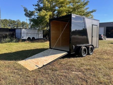 New 2027 7X12 Enclosed Trailer-3500LB Tandem Axle-7'ft Interior-Two Toned-Blackout