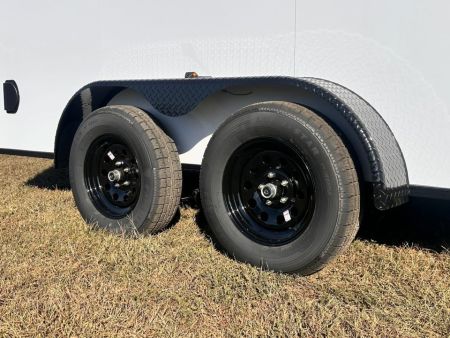 New 2027 7x16 Enclosed Trailer- 3500LB Tandem Axle -White Poly-Blackout