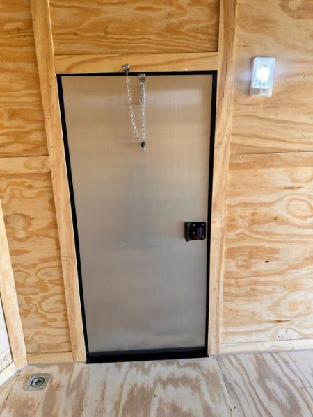 New 2027 7x16 Enclosed Trailer- 3500LB Tandem Axle -White Poly-Blackout