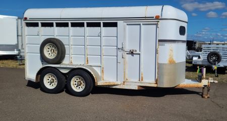 Used 1994 C & B Quality Trailer Works 3H Stock End Horse Trailer