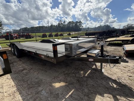 New 2027 Traxx 14K Hydraulic Power Tilt Carhauler w/ Drive Over Fenders & 9.5k Winch Setup