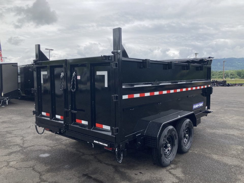 New 2027 Sure-Trac 7x14 Telescopic Dump 4FT Sides 14K GVWR