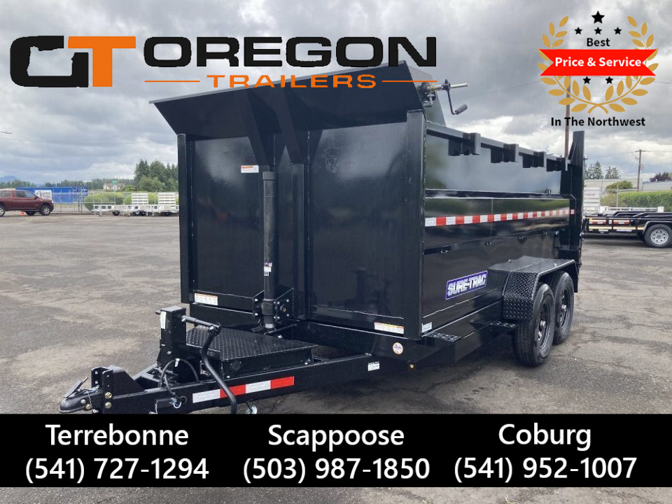 New 2027 Sure-Trac 7x14 Telescopic Dump 4FT Sides 14K GVWR