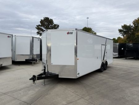 New NEW 2027 AERO 8.5x22 + 2’V TALL 7’ QUALITY Enclosed 4x4 ESCAPE DOOR Car Hauler Cargo Trailer