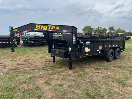 New 2027 Big Tex 83x16 Tandem 15.9K GN Dump w/ 2' Sides & Slide In Ramps