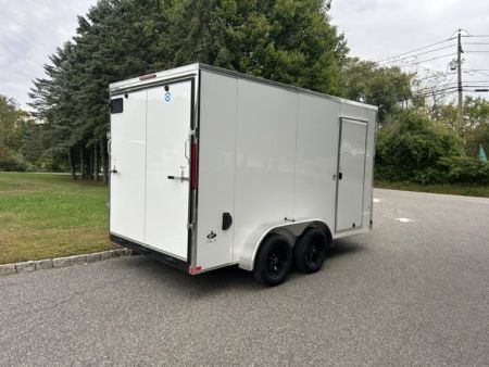 New 2027 Look Trailers 7X14 V nose with ramp and side door , 7,000 lb. GVWR Cargo / Enclosed Trailer