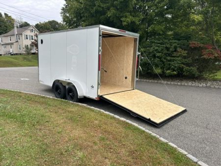 New 2027 Look Trailers 7X14 V nose with ramp and side door , 7,000 lb. GVWR Cargo / Enclosed Trailer
