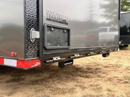 New 2027 8.5x28 Car Hauler 7000lb Spread Torsion - Charcoal poly-blackout- Enclosed Car Hauler