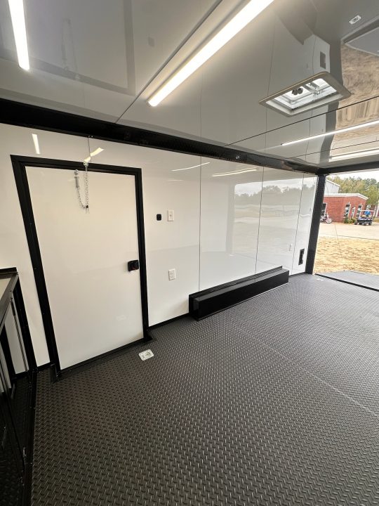 New 2027 8.5X18 Race Trailer - Finished Interior-5200LB Torsion Axle-Black Poly-Blackout