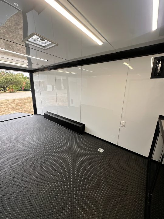 New 2027 8.5X18 Race Trailer - Finished Interior-5200LB Torsion Axle-Black Poly-Blackout