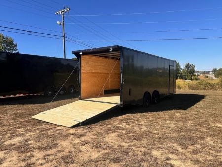 New 2027 8.5x24 Car Hauler-5200LB Torsion Axle--Blackout-Enclosed Car Hauler