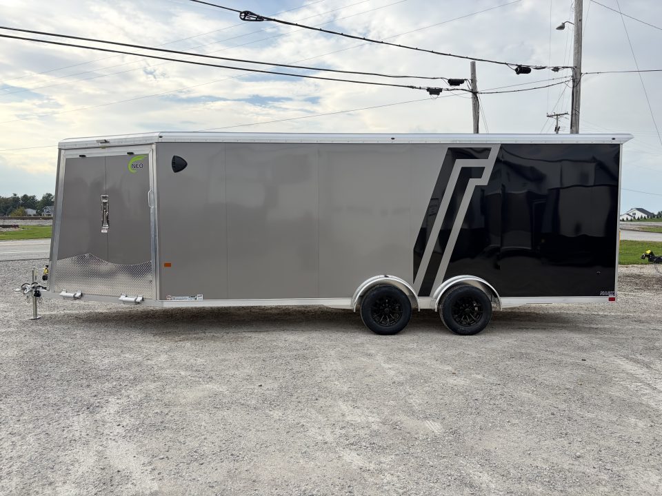 New 2027 NEO Trailers NASX2575TR6 (7.5' X 25') 7K V-Nose Enclosed Snowmobile Trailer