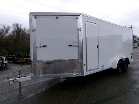 New 2026 E-Z Hauler EZES7X18XLTP-LMSD25 Snowmobile Trailer