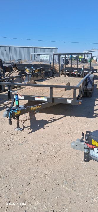 New 2027 Big Tex Trailers 7X18 TANDEM AXLE PIPE TOP UTILITY TRAILER 7K W/RAMP GATE