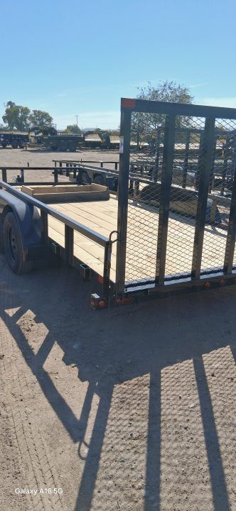 New 2027 Big Tex Trailers 7X18 TANDEM AXLE PIPE TOP UTILITY TRAILER 7K W/RAMP GATE