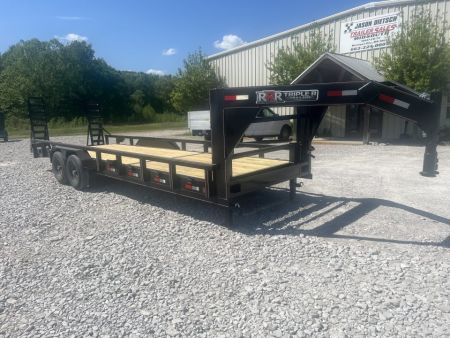 New 2027 Triple R 82X24 GOOSENECK UTILITY TRAILER W/STAND UP RAMPS
