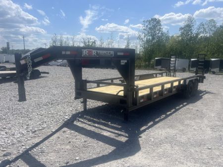 New 2027 Triple R 82X24 GOOSENECK UTILITY TRAILER W/STAND UP RAMPS