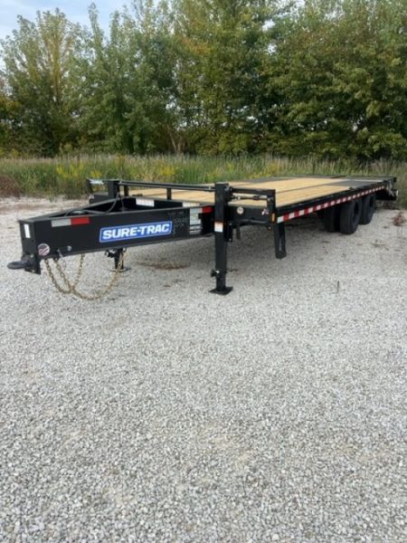 New 2027 Sure-Trac 8.5 x 25 (20+5) HD Low Profile 22.5K Deckover Trailer