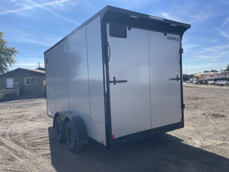 New 2026 Compass 7x14 V-Nose Cargo Trailer