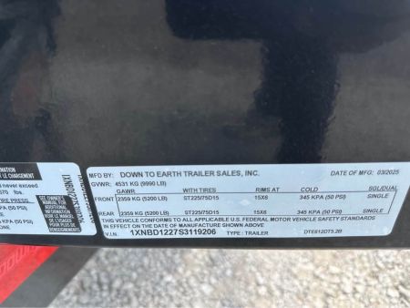 New 2025 Down 2 Earth Trailers 6x12 Dump Trailer Stock# 119206 🚨On Sale!🚨