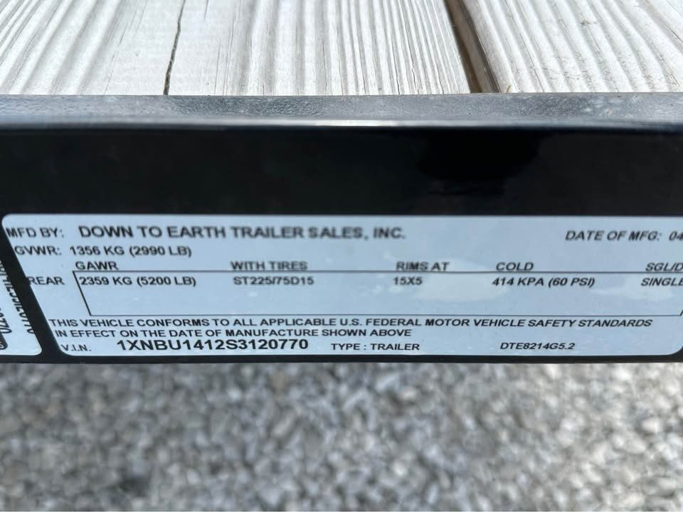 New 2025 Down 2 Earth Trailers 82x14 Utility Trailer stock# 120770 🚨on sale!🚨
