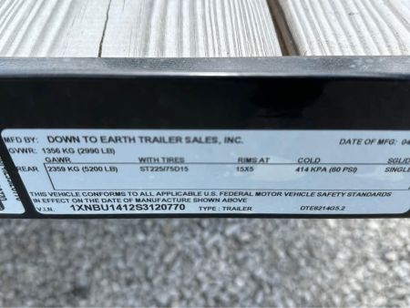 New 2025 Down 2 Earth Trailers 82x14 Utility Trailer stock# 120770 🚨on sale!🚨