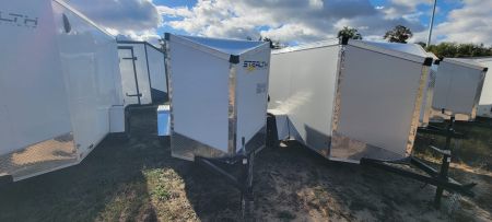 New 2027 Stealth Trailers 5X8 WHITE 3K W/RAMP Cargo / Enclosed Trailer
