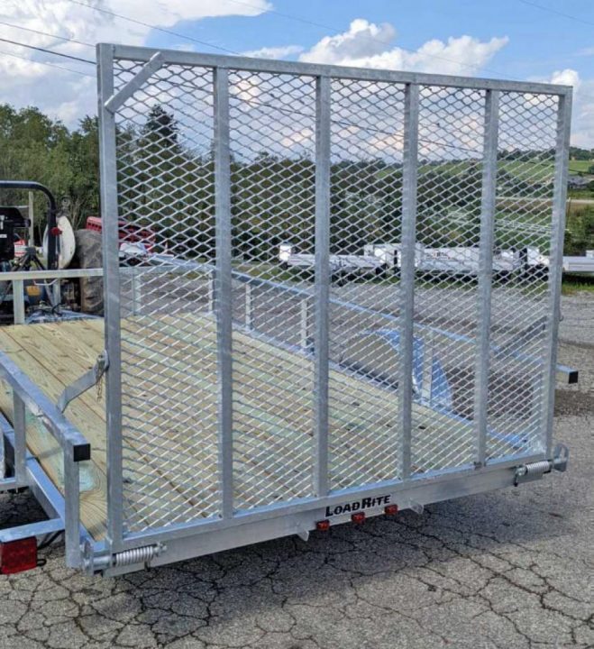 New 2027 Load Rite 6'8" x 12 ALL GALVANIZED Utility w/ Spring Assist Gate - 10" HIGH SIDES!