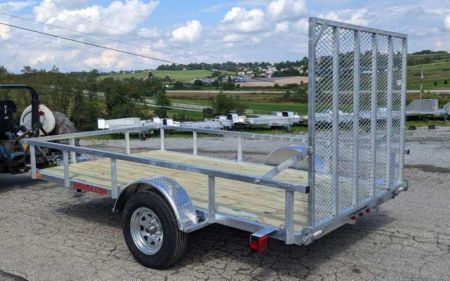 New 2027 Load Rite 6'8" x 12 ALL GALVANIZED Utility w/ Spring Assist Gate - 10" HIGH SIDES!