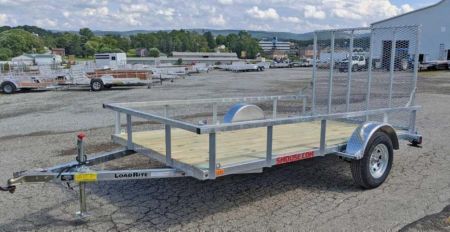 New 2027 Load Rite 6'8" x 12 ALL GALVANIZED Utility w/ Spring Assist Gate - 10" HIGH SIDES!