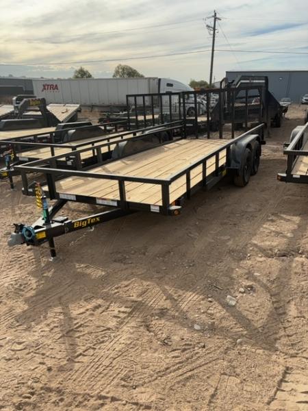 New 2027 Big Tex Trailers 7X18 TANDEM AXLE PIPE TOP UTILITY TRAILER 7K W/RAMP GATE