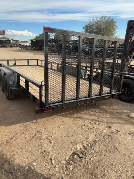 New 2027 Big Tex Trailers 7X18 TANDEM AXLE PIPE TOP UTILITY TRAILER 7K W/RAMP GATE