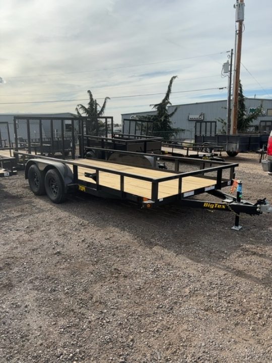 New 2027 Big Tex Trailers 7X16 TANDEM AXLE PIPE TOP UTILITY TRAILER 7K W/RAMP GATE