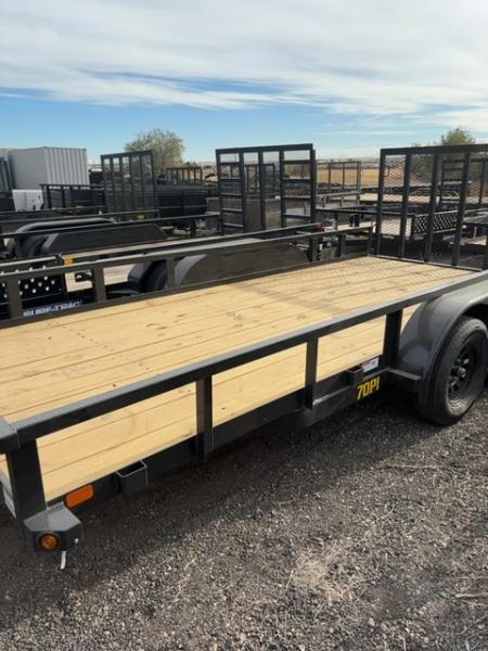 New 2027 Big Tex Trailers 7X16 TANDEM AXLE PIPE TOP UTILITY TRAILER 7K W/RAMP GATE