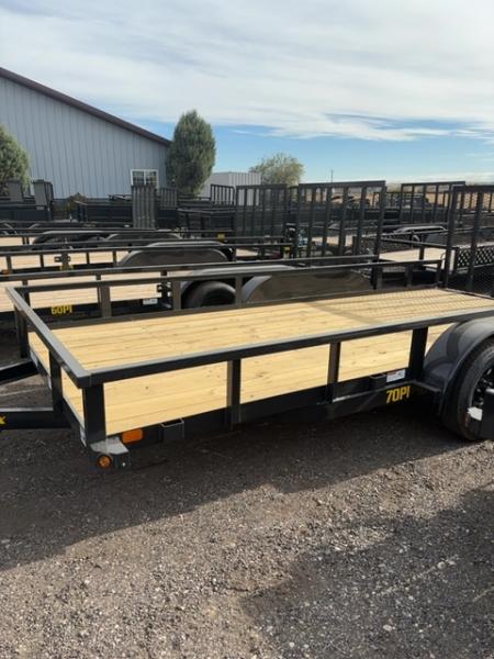 New 2027 Big Tex Trailers 7X16 TANDEM AXLE PIPE TOP UTILITY TRAILER 7K W/RAMP GATE