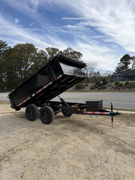 New 2027 U-Dump 6X10 7K DECK OVER DUMP / 6X10 / 2-3500# ELECTRIC BRAKE AXLES / BARN DOOR GATES / TARP / BLACK POWDERCOAT FINISH