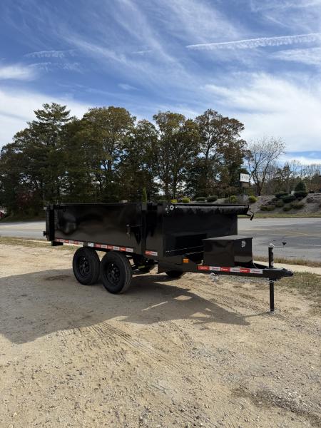 New 2027 U-Dump 6X10 7K DECK OVER DUMP / 6X10 / 2-3500# ELECTRIC BRAKE AXLES / BARN DOOR GATES / TARP / BLACK POWDERCOAT FINISH