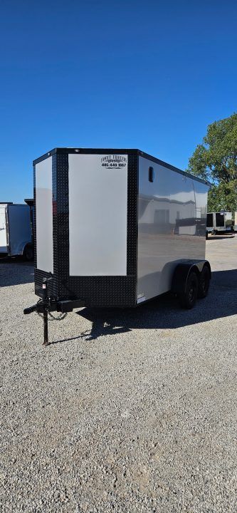 New 2026 Family Trailer 6x12 Tandem Axles Cargo / Enclosed Trailer- Screwless Exterior- Blackout Pkg- Rear Spoiler