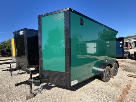 New 2026 Family Trailer 6x12 Tandem Axles Cargo / Enclosed Trailer- Screwless Exterior- Blackout Pkg- Rear Spoiler